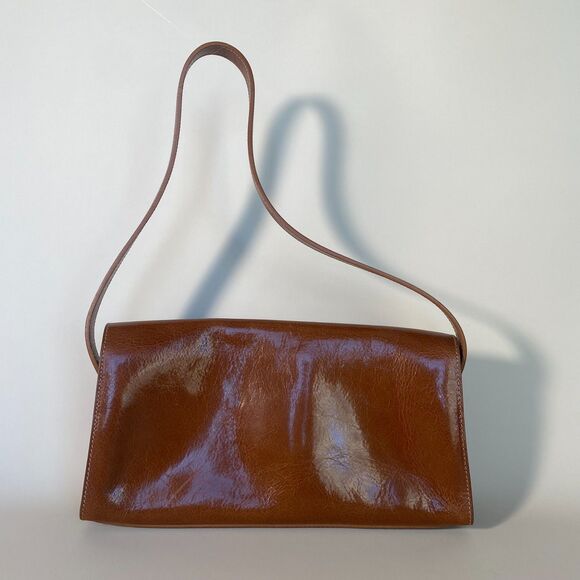 Vintage Caramel Brown Furla Leather Shoulder Bag - Picture 2 of 8